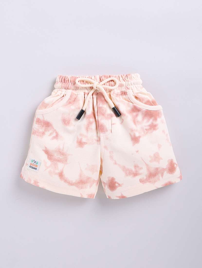kids peach cotton shorts set - 21484559 - Standard Image - 3