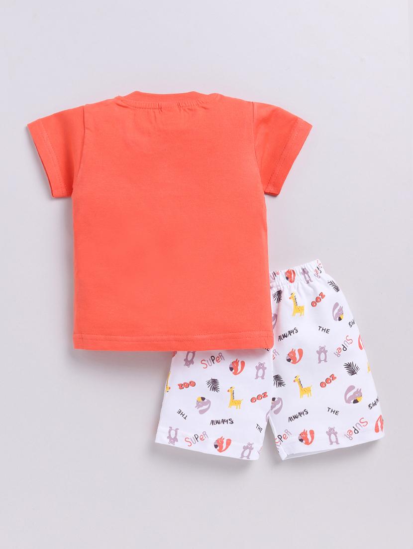 set of 2 kids orange cotton shorts set - 21484582 - Standard Image - 3