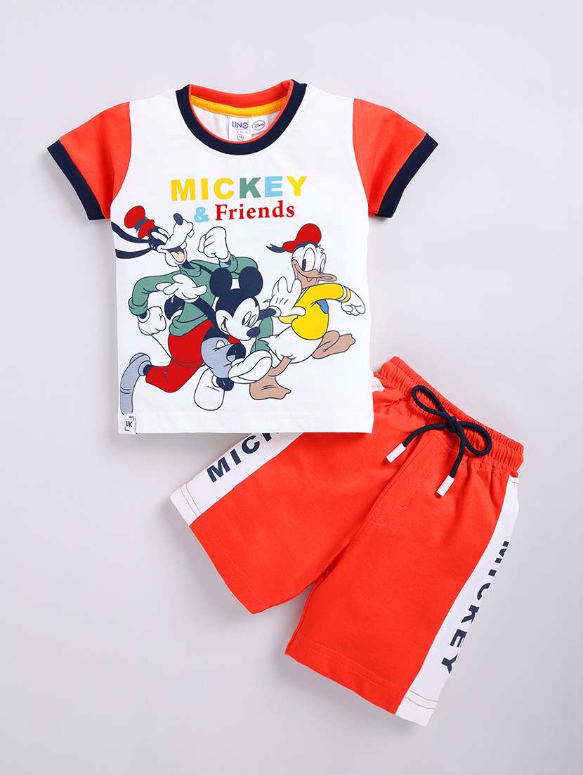 kids white cotton shorts set - 21484595 - Zoom Image - 0