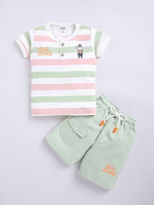 kids white cotton shorts set  - 21484596 -  Standard Image - 0