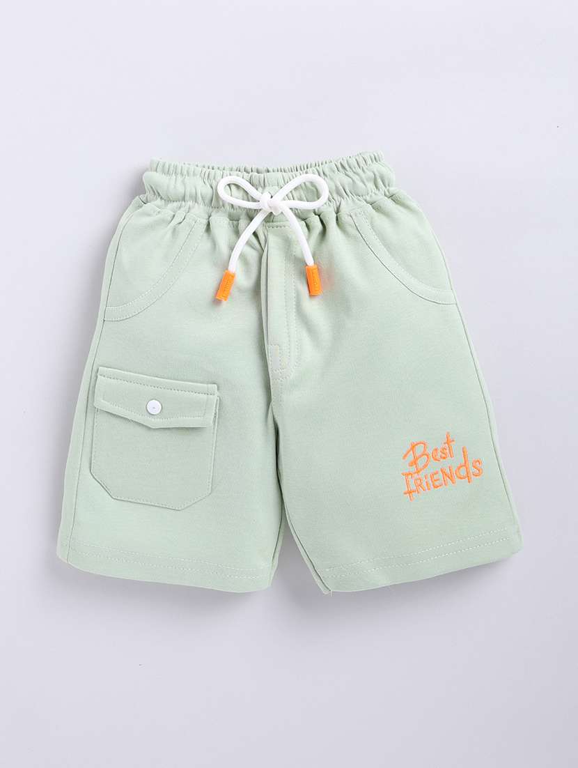 kids white cotton shorts set - 21484596 - Standard Image - 3