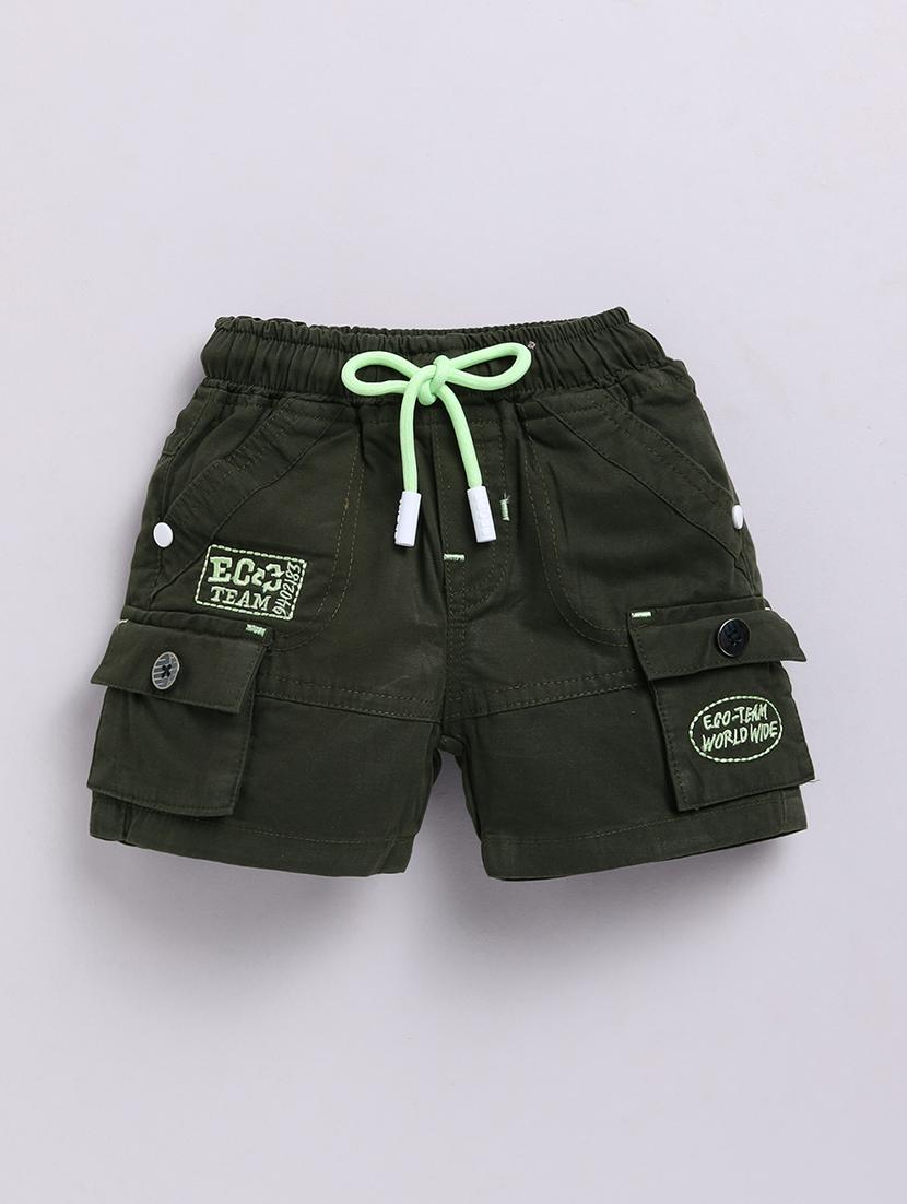 kids neon green cotton blend shorts set - 21484631 - Standard Image - 3