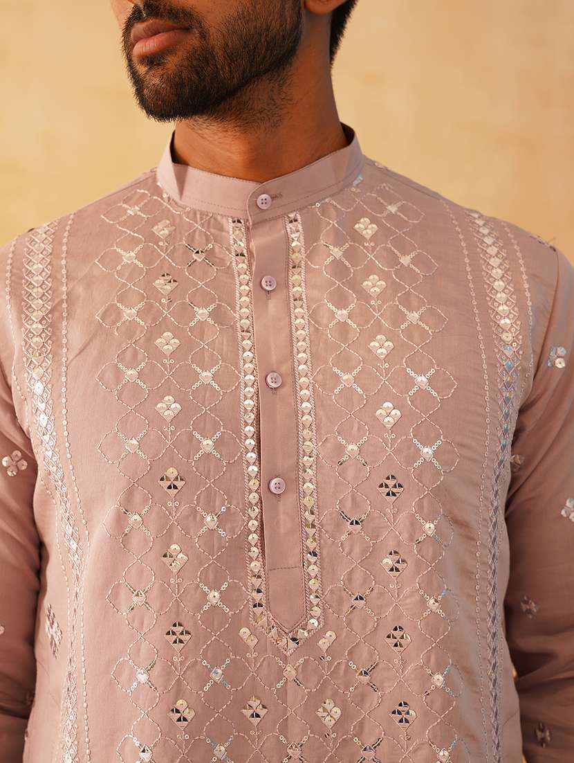 men embroidered kurta pyjama ethnic wear set - 21484706 -  Standard Image - 5