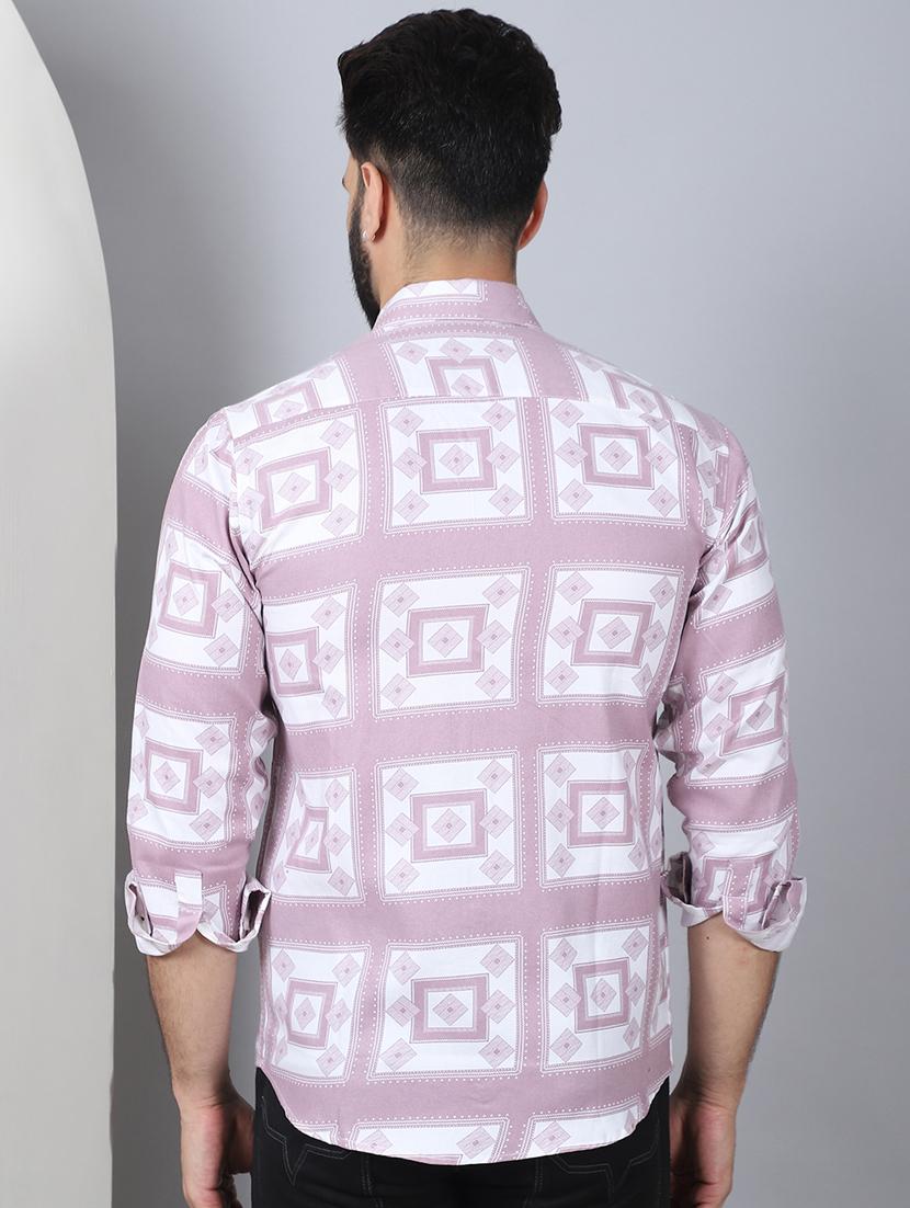 men long sleeved printed casual shirt - 21484730 - Standard Image - 3