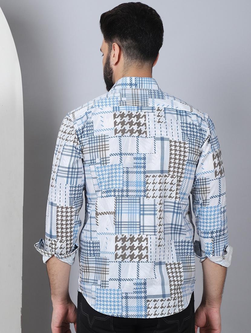 men long sleeved printed casual shirt - 21484732 - Standard Image - 3