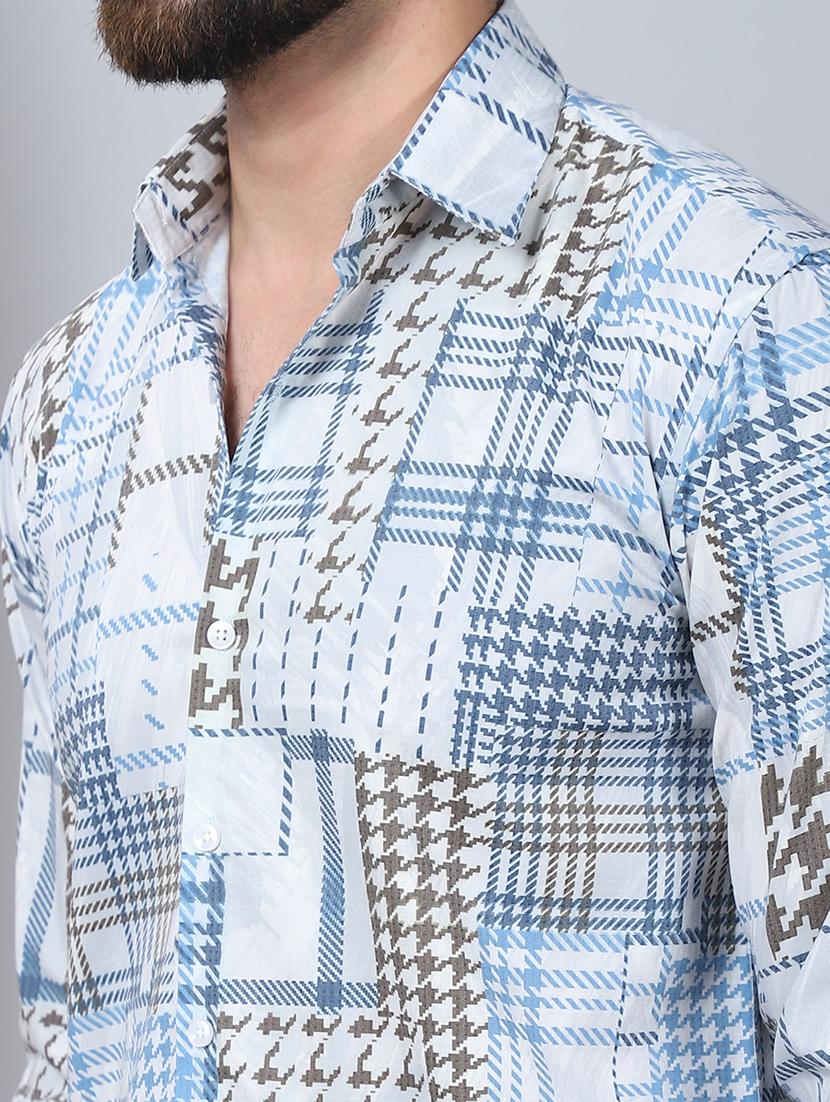 men long sleeved printed casual shirt - 21484732 - Standard Image - 5
