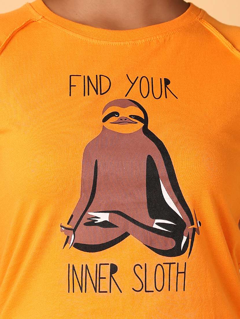 women orange cotton regular t-shirt - 21484895 -  Standard Image - 5