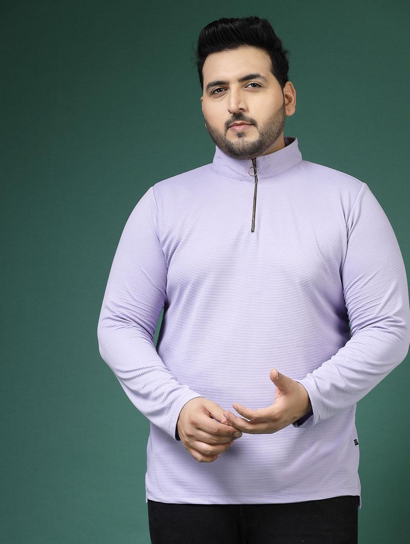 men long sleeved solid plus size t-shirt