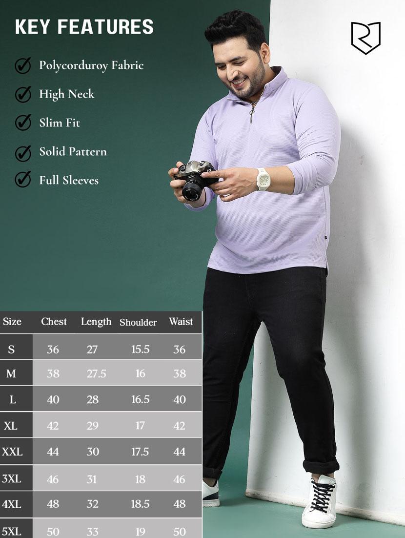 men long sleeved solid plus size t-shirt - 21484906 - Standard Image - 3