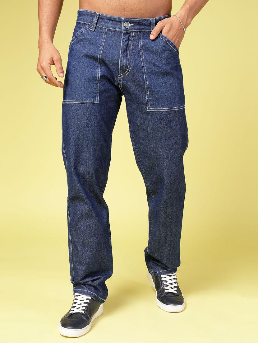 men blue denim jeans