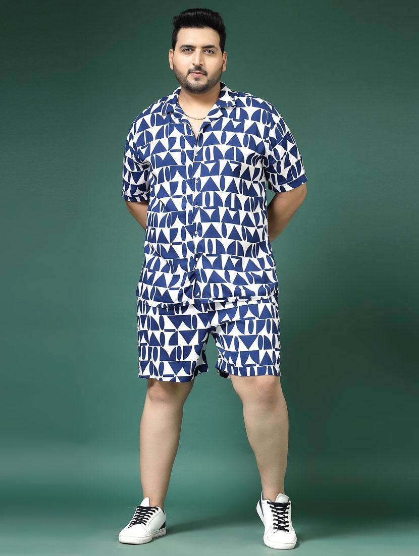 men blue printed rayon co-ord set - 21484916 - Zoom Image - 0