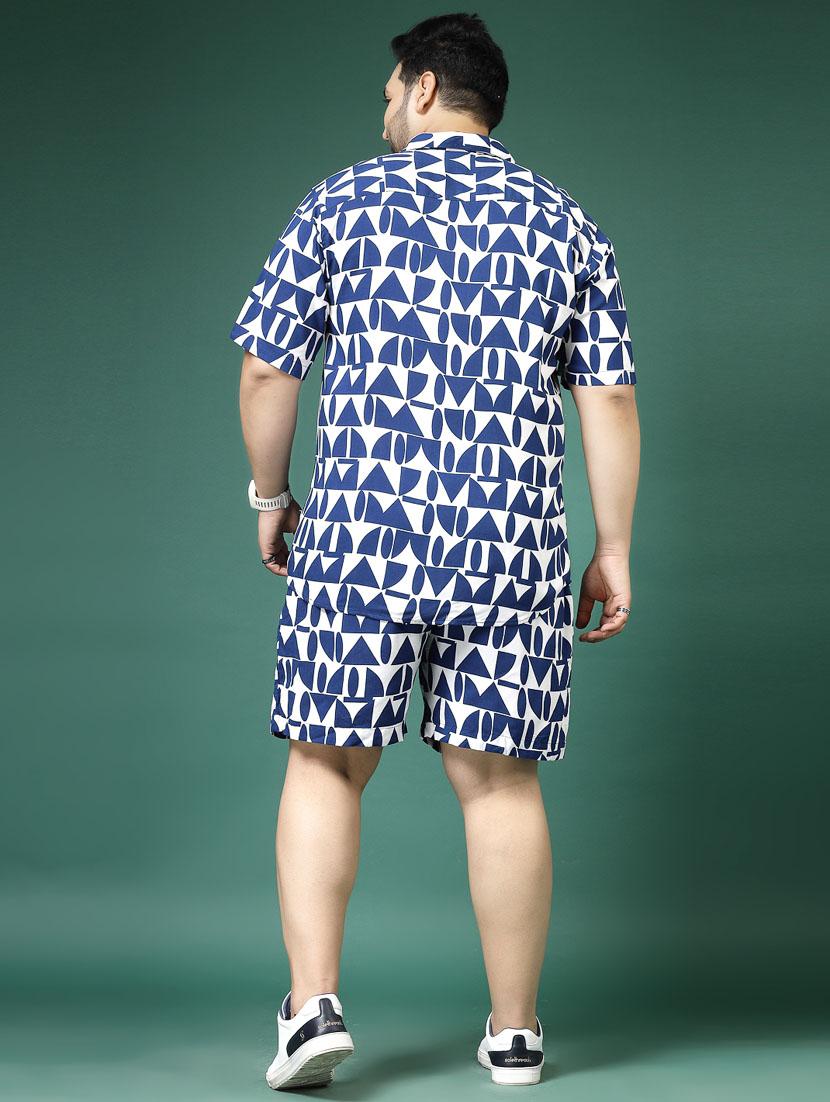 men blue printed rayon co-ord set - 21484916 - Standard Image - 3
