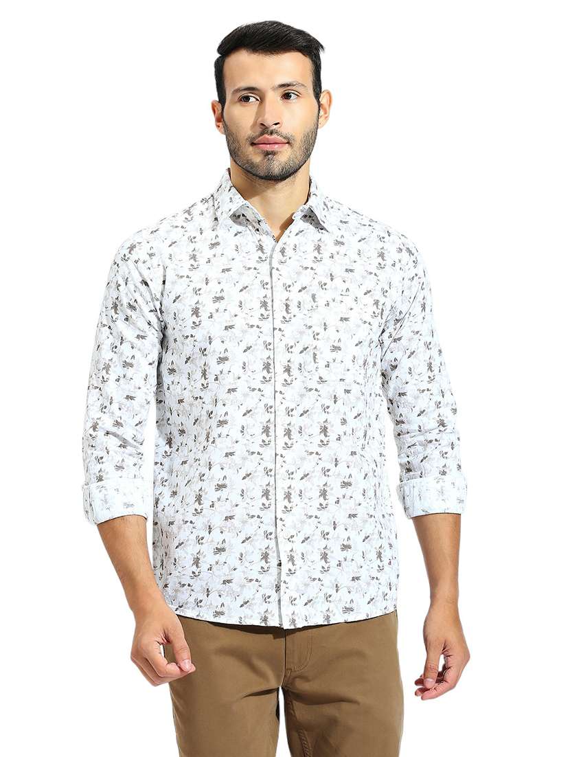 men long sleeved printed casual shirt - 21484958 -  Zoom Image - 0