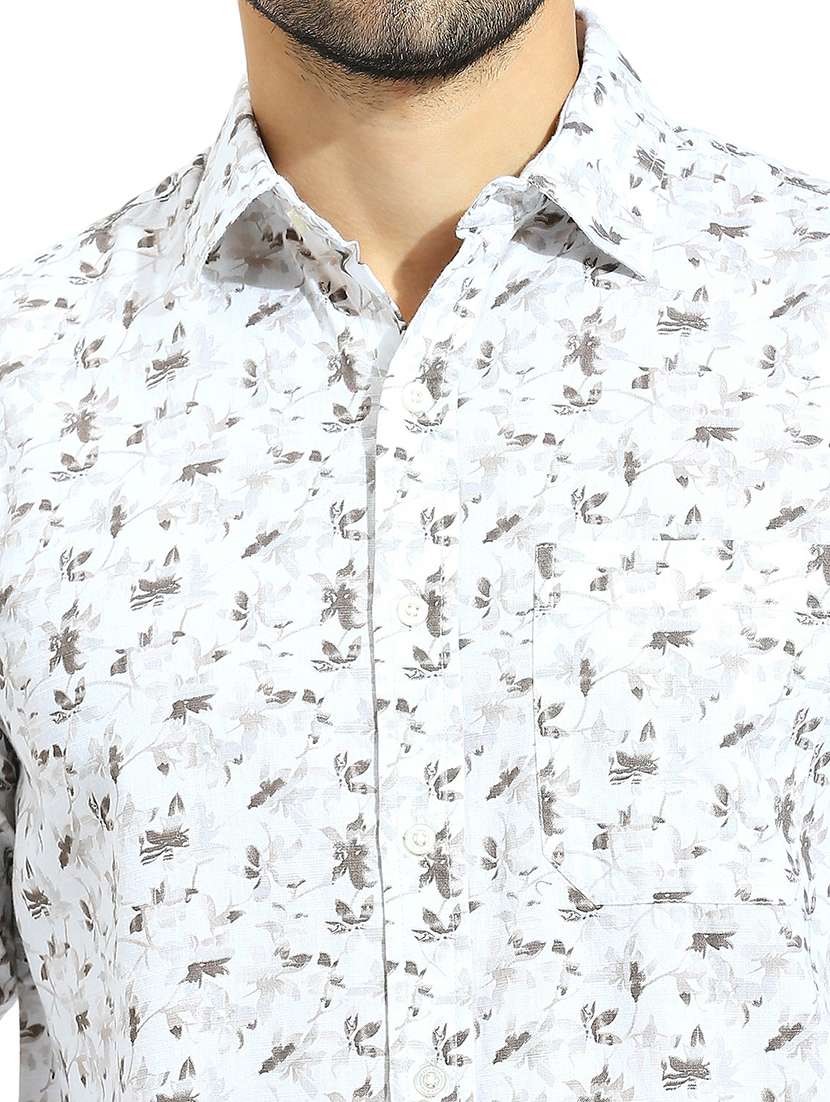 men long sleeved printed casual shirt - 21484958 - Standard Image - 5