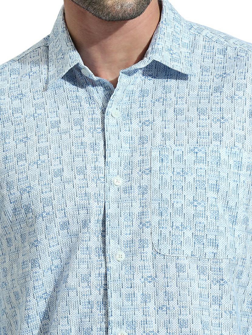 men long sleeved printed casual shirt - 21484997 - Standard Image - 5