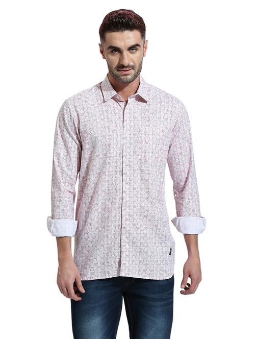 men long sleeved printed casual shirt - 21484998 - Standard Image - 0
