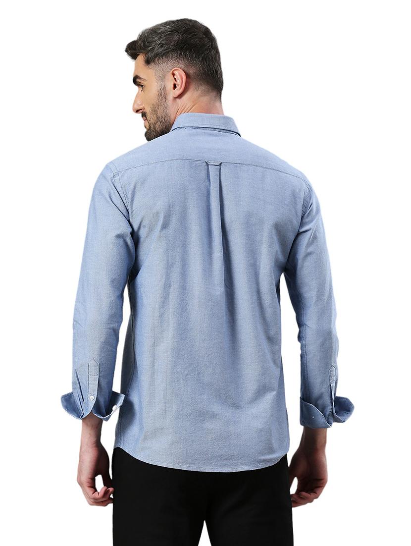 men long sleeved solid casual shirt - 21485004 - Standard Image - 3
