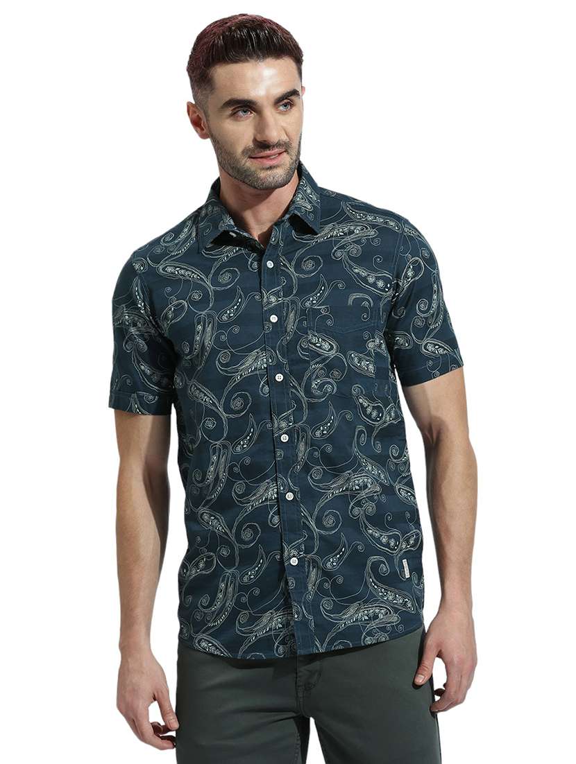 men short sleeved printed casual shirt - 21485029 - Zoom Image - 0