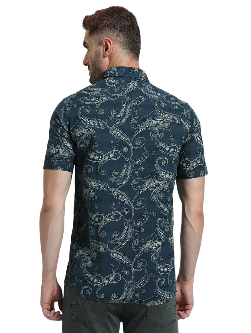 men short sleeved printed casual shirt - 21485029 - Standard Image - 3