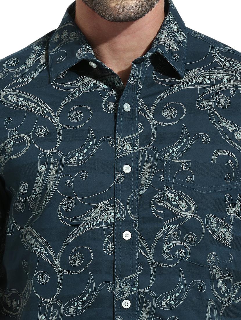 men short sleeved printed casual shirt - 21485029 - Standard Image - 5