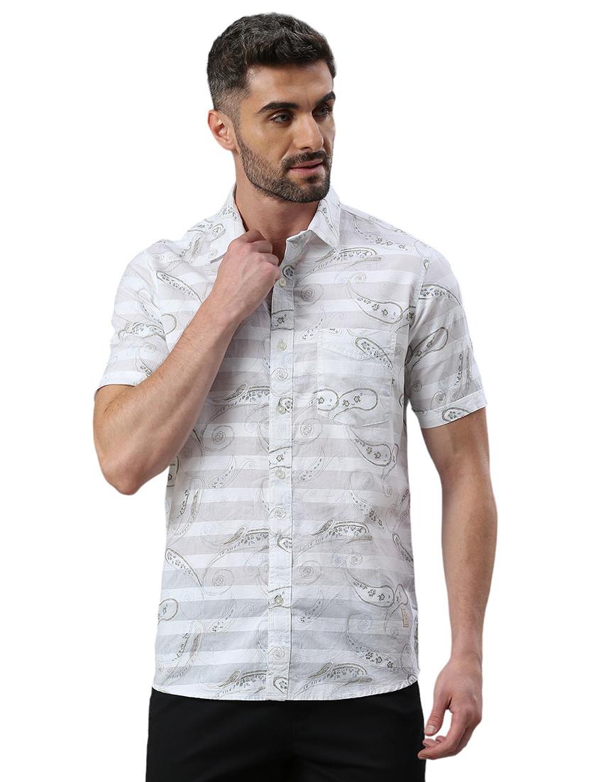 men short sleeved printed casual shirt - 21485030 - Zoom Image - 0
