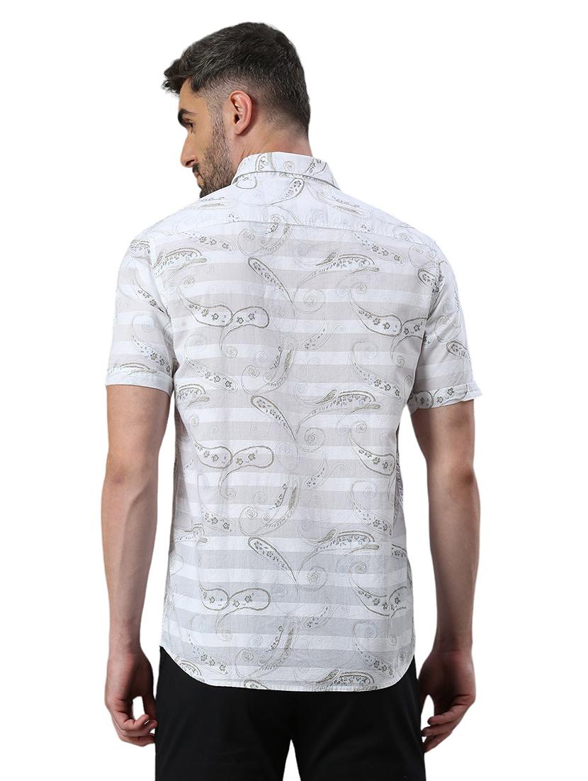 men short sleeved printed casual shirt - 21485030 - Standard Image - 3