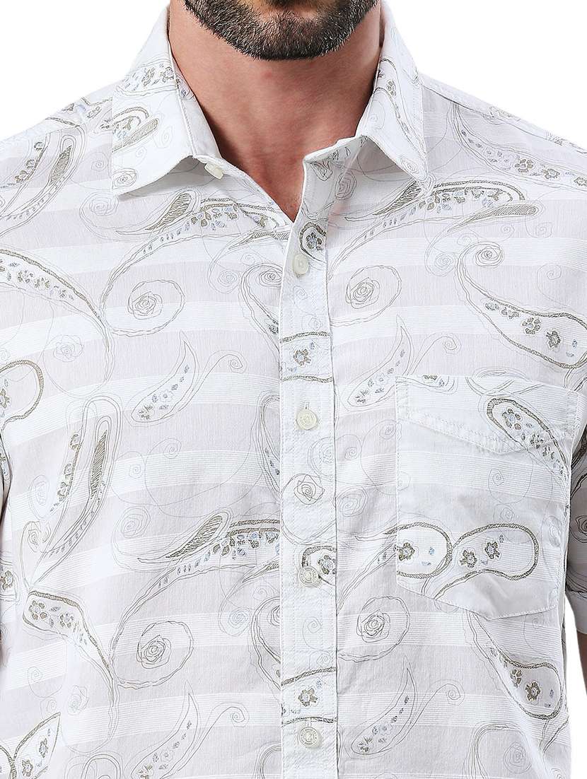 men short sleeved printed casual shirt - 21485030 - Standard Image - 5