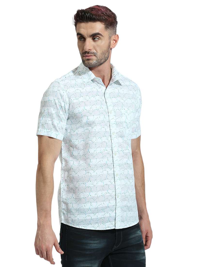 men short sleeved printed casual shirt - 21485031 -  Zoom Image - 0