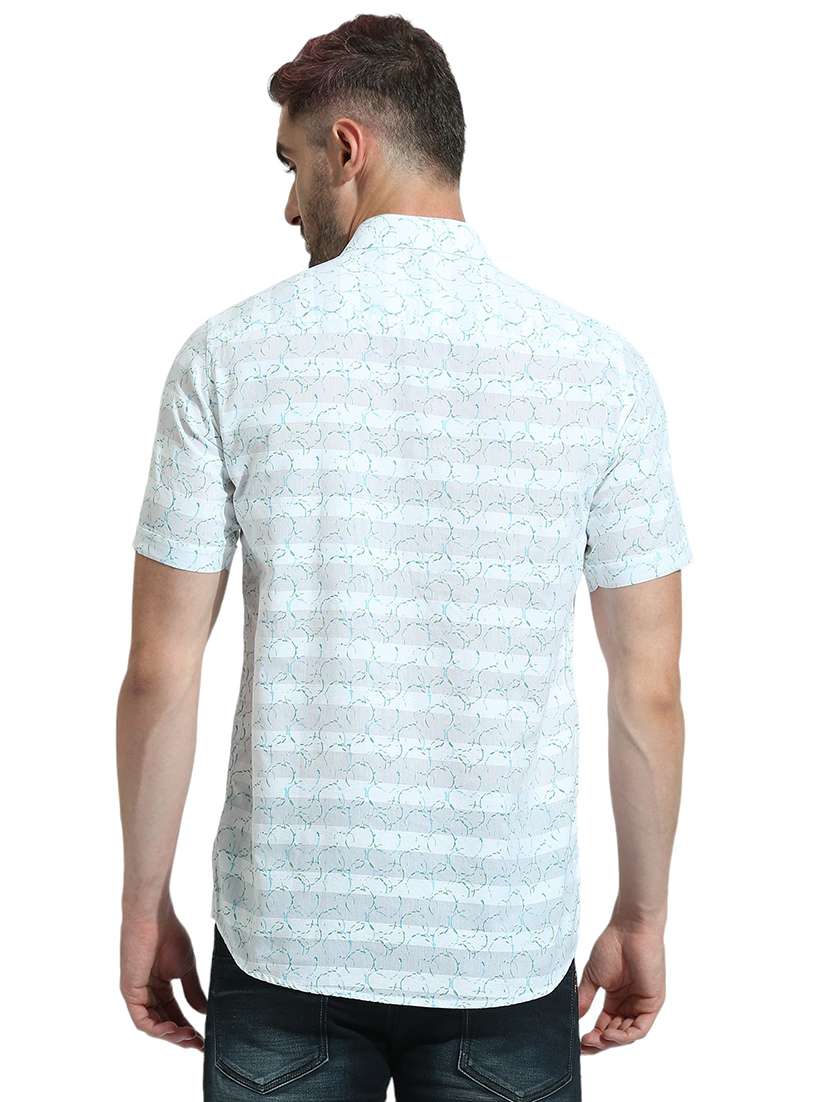 men short sleeved printed casual shirt - 21485031 - Standard Image - 3