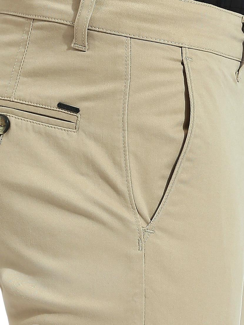 men solid mid rise chinos - 21485053 - Standard Image - 5