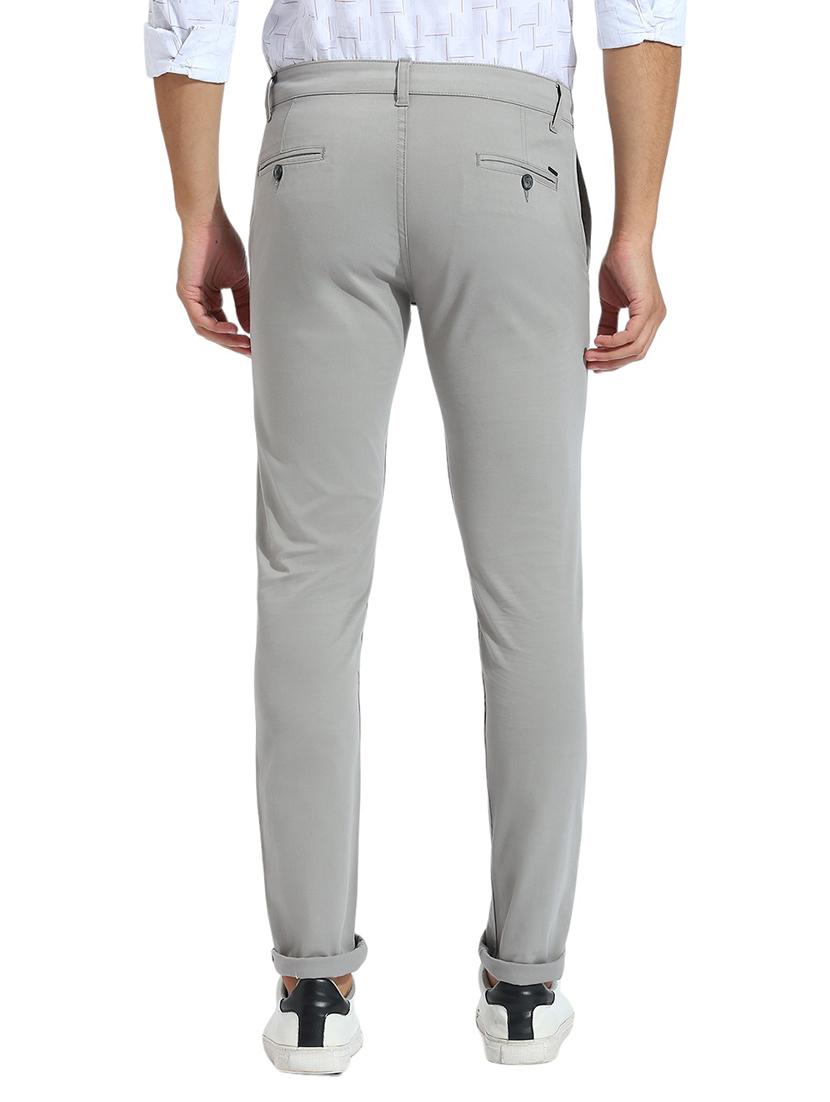 men solid mid rise chinos - 21485056 - Standard Image - 3