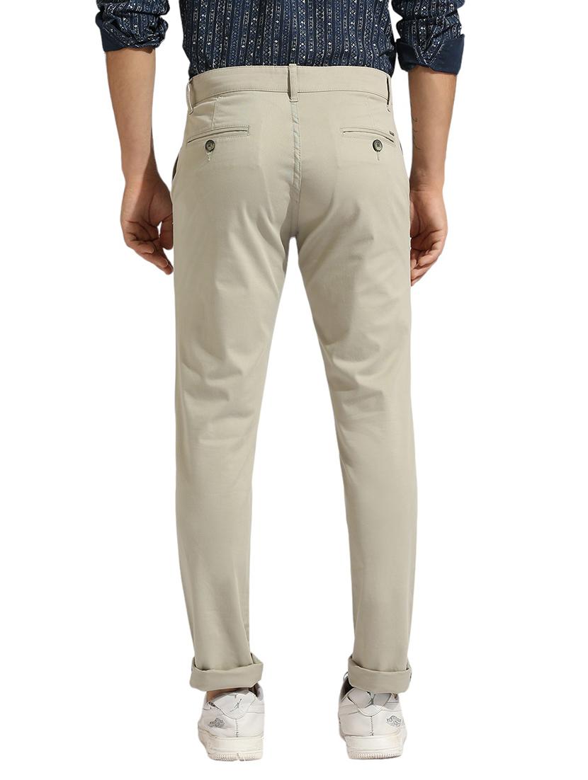 men solid mid rise chinos - 21485059 - Standard Image - 3