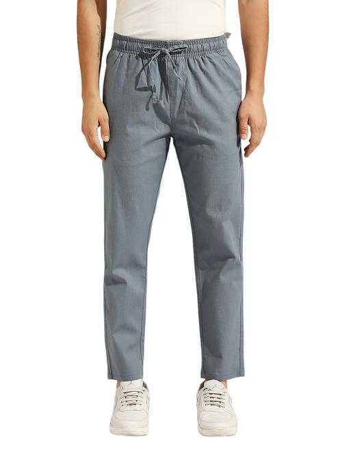 men solid mid rise chinos - 21485065 - Standard Image - 0
