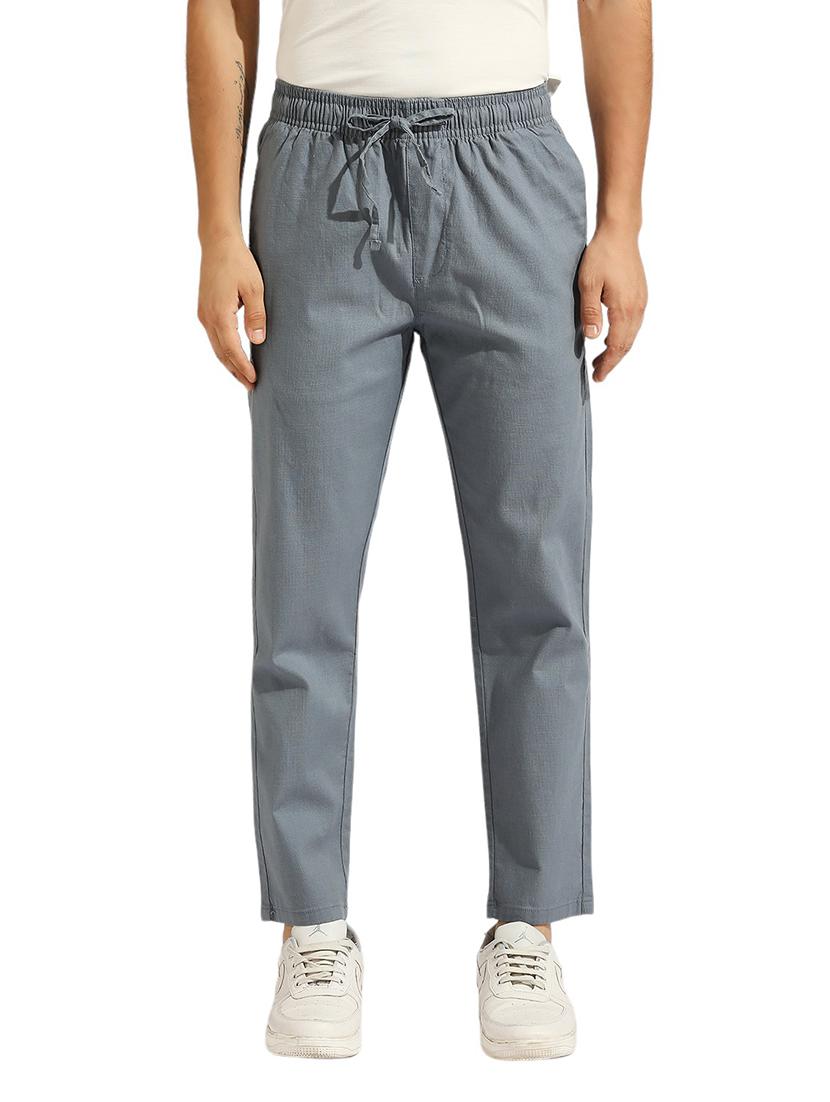 men solid mid rise chinos - 21485065 - Zoom Image - 0