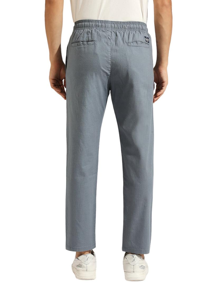 men solid mid rise chinos - 21485065 - Standard Image - 3