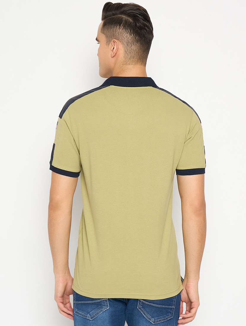 men printed short sleeve polo t-shirt - 21485148 -  Standard Image - 3