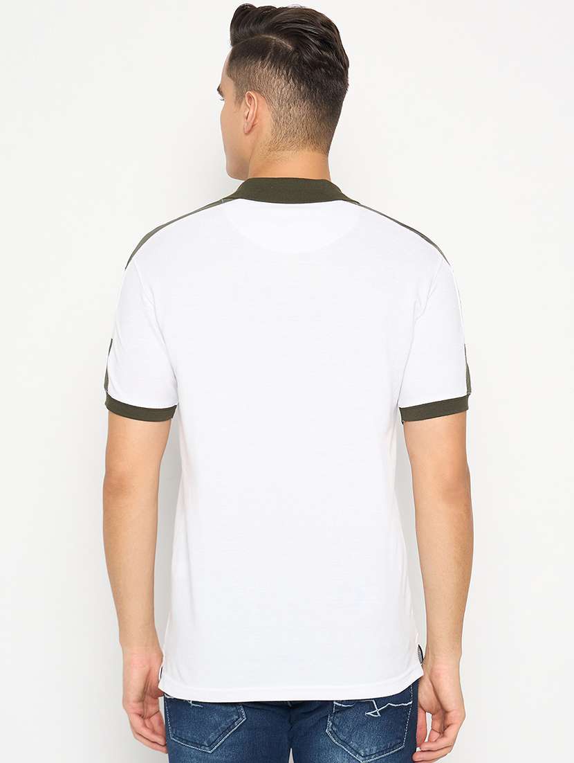 men polo neck front printed t-shirt - 21485149 -  Standard Image - 3