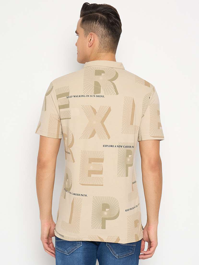 men all over printed polo t-shirt - 21485153 - Standard Image - 3