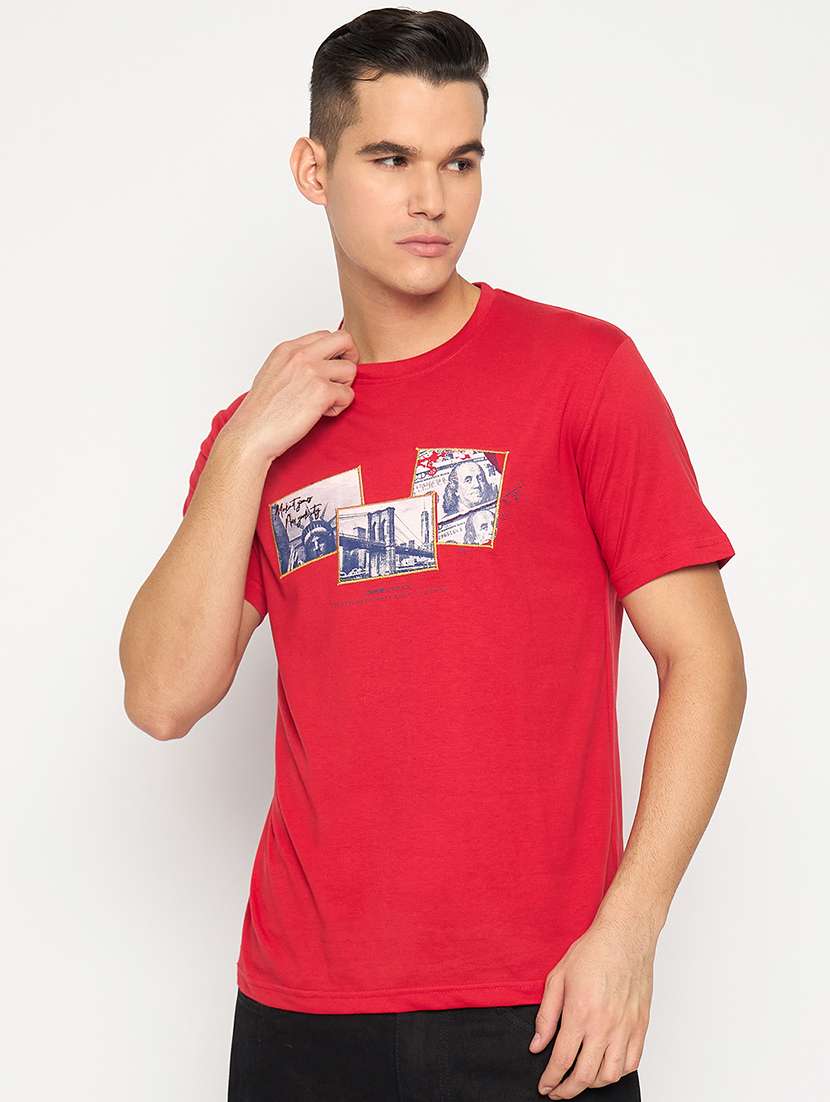 men round neck short sleeves t-shirt