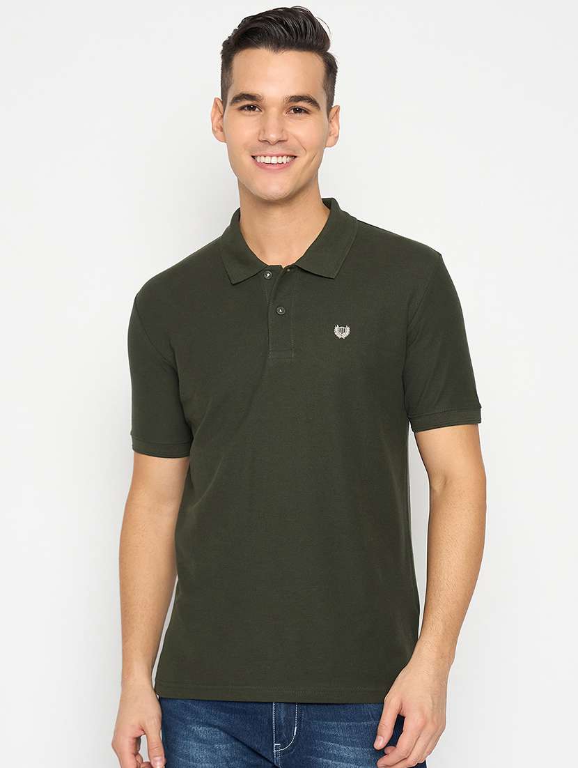 men green plain t-shirt - 21485176 - Zoom Image - 0