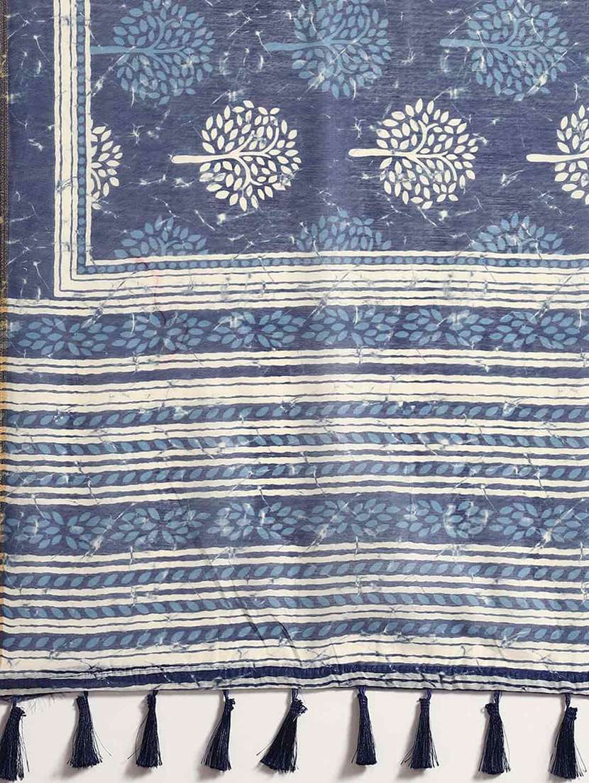 women printed saree with blouse - 21485424 -  Standard Image - 3