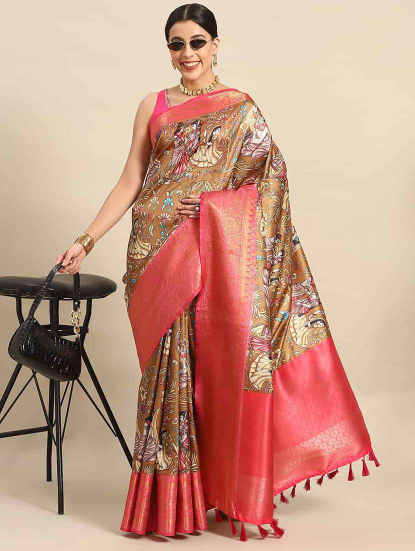 women self-design bordered saree with blouse
