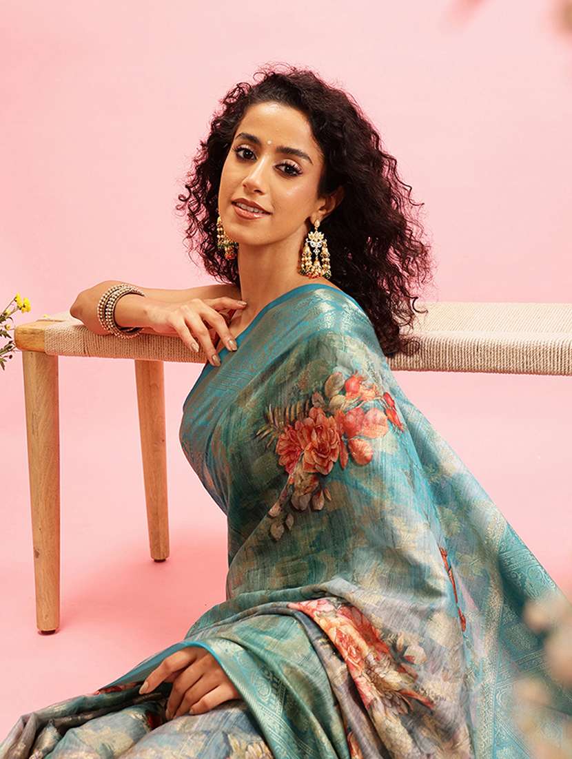 women self-design bordered saree with blouse - 21485856 -  Standard Image - 3