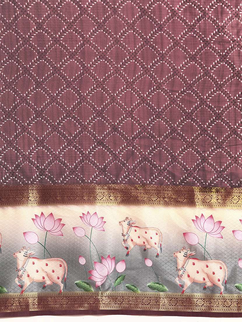 women self-design bordered saree with blouse - 21485901 -  Standard Image - 3