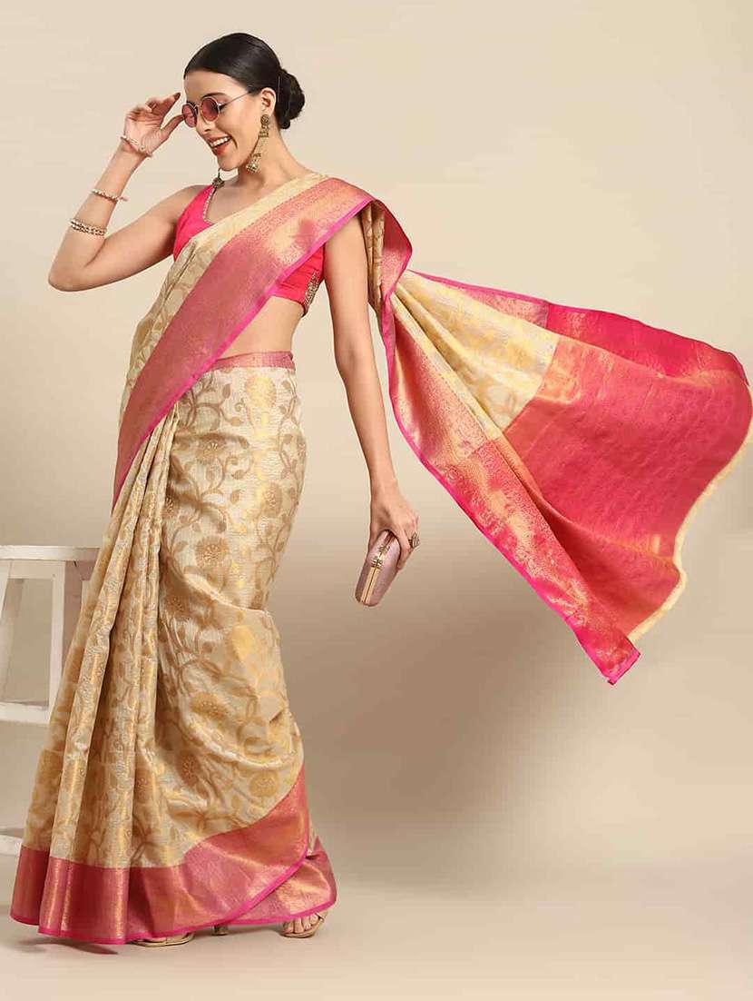 pink tissue mysore silk saree
