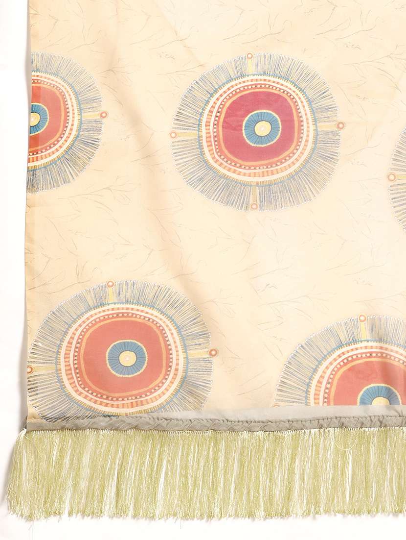 Beige Silk Blend Printed Saree - 21485998 -  Standard Image - 3