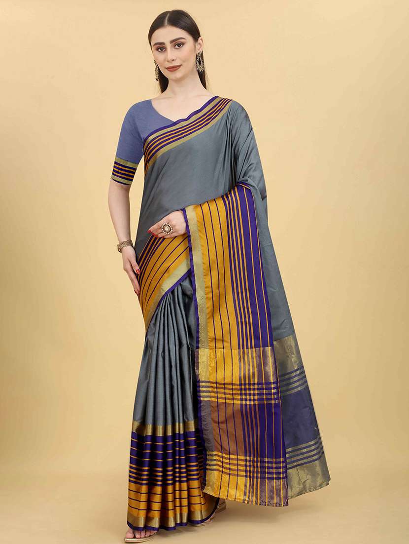 women bordered saree with blouse