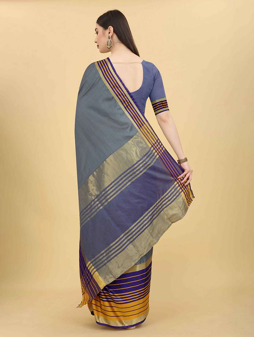 women bordered saree with blouse - 21486008 -  Standard Image - 3