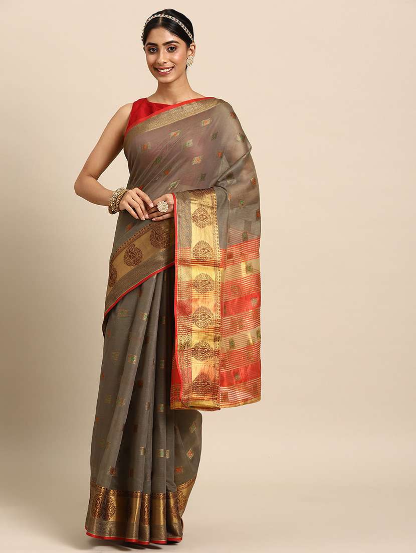 women self-designed mysore silk saree