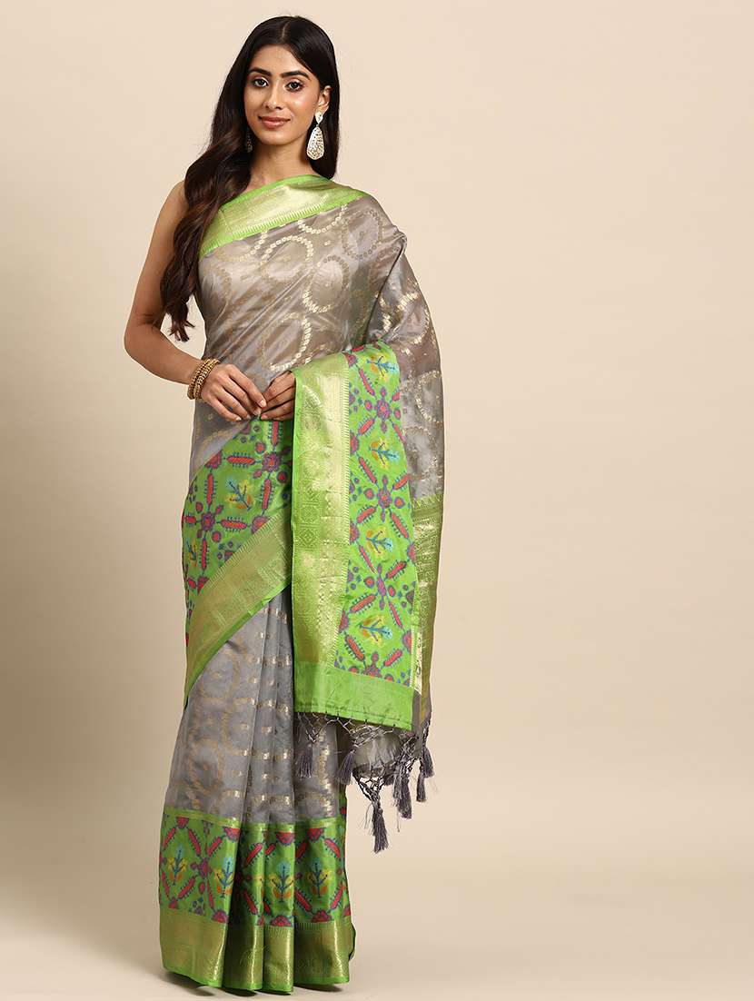 women self-designed mysore silk saree